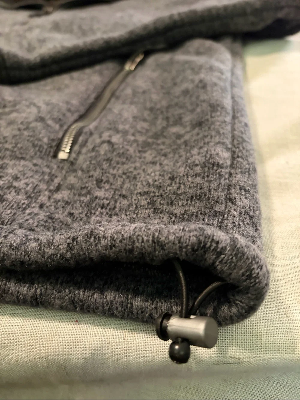 New Balance Men's Dark Heather Gray Full-Zip Hooded Sweater